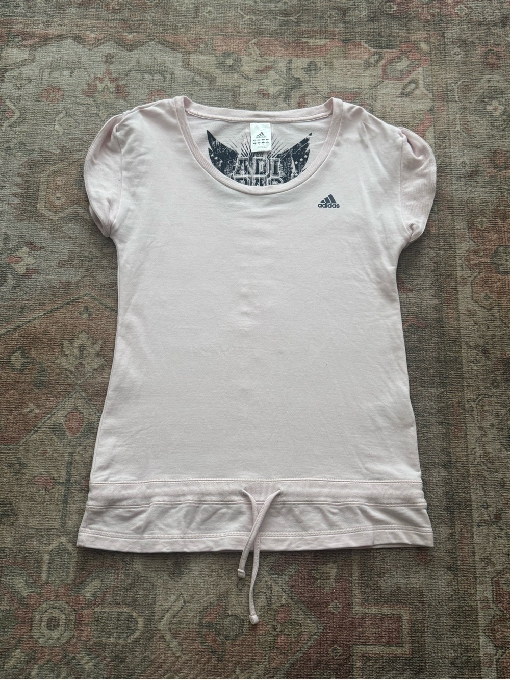 Y2K Adidas Baby Pink Top Size Medium